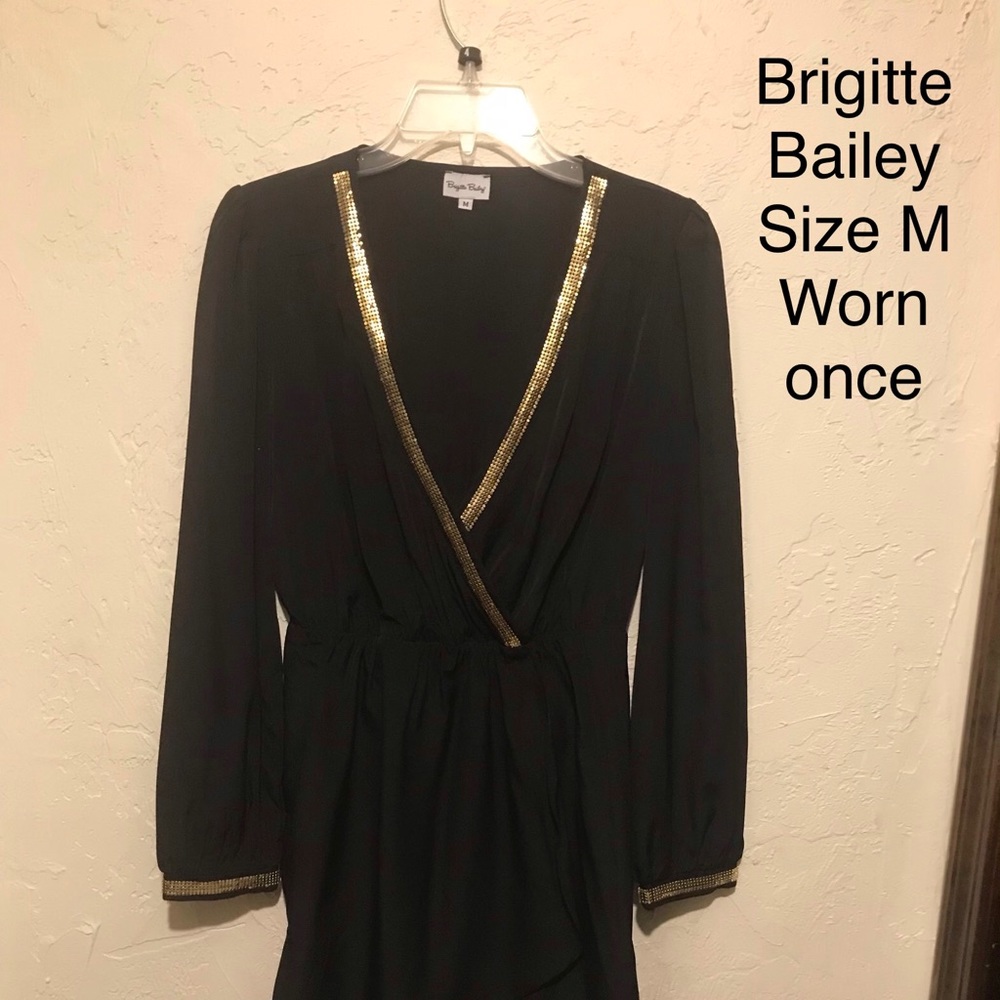 Black dress with gold accents